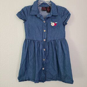 Cynthia Rowley Girls Denim Button Front Dress Size 5/6